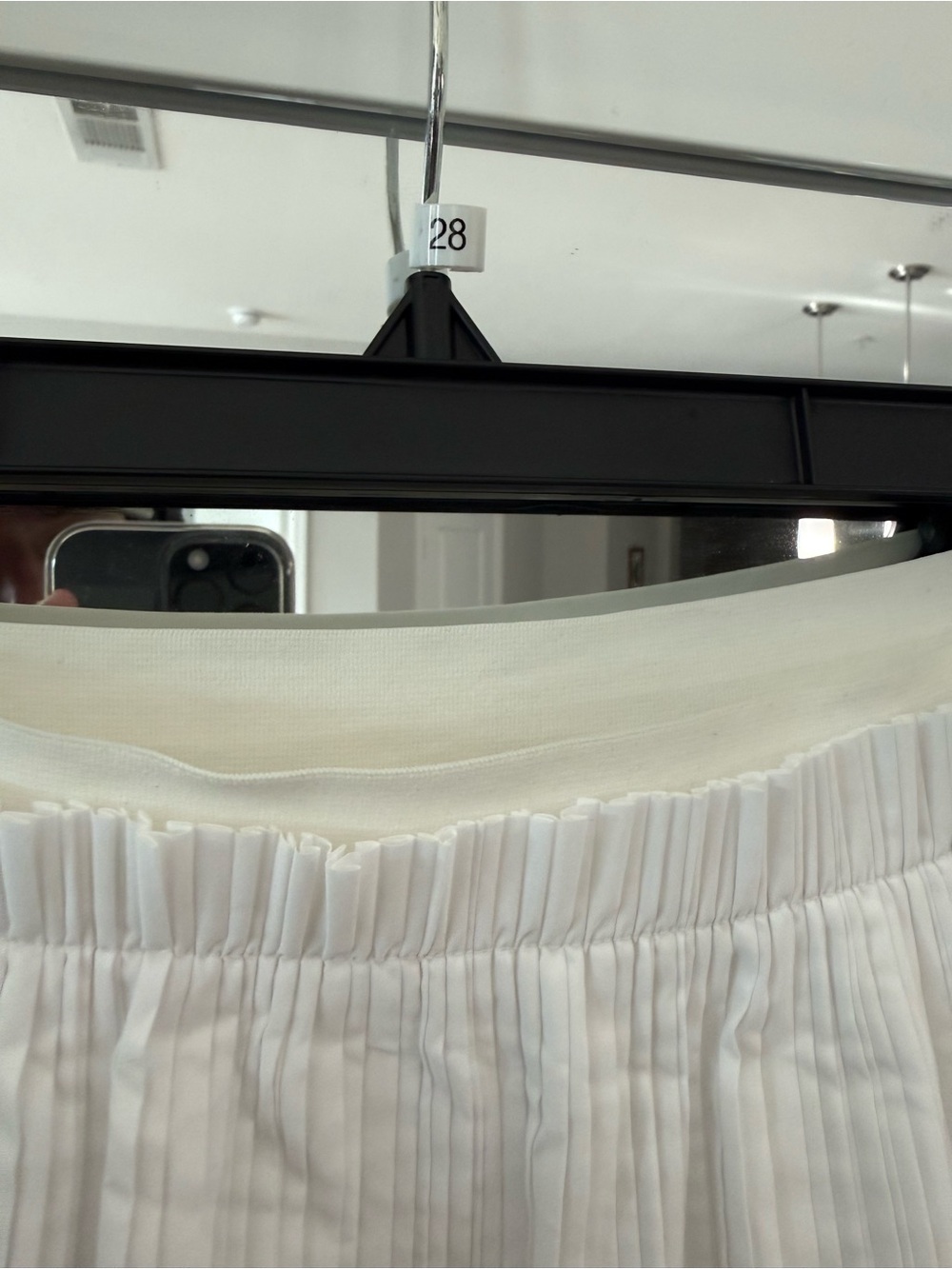 COS Women’s White Pleated Midi Skirt Elastic Waist Size 14 - Picture 4 of 6